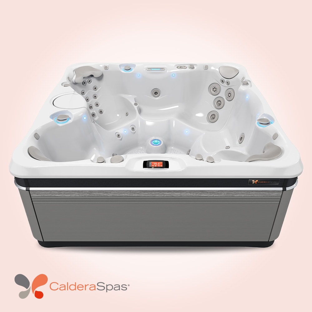 Produktbild på spabadet Niagara från Caldera Spas med Arctic white insida och Ash utsida