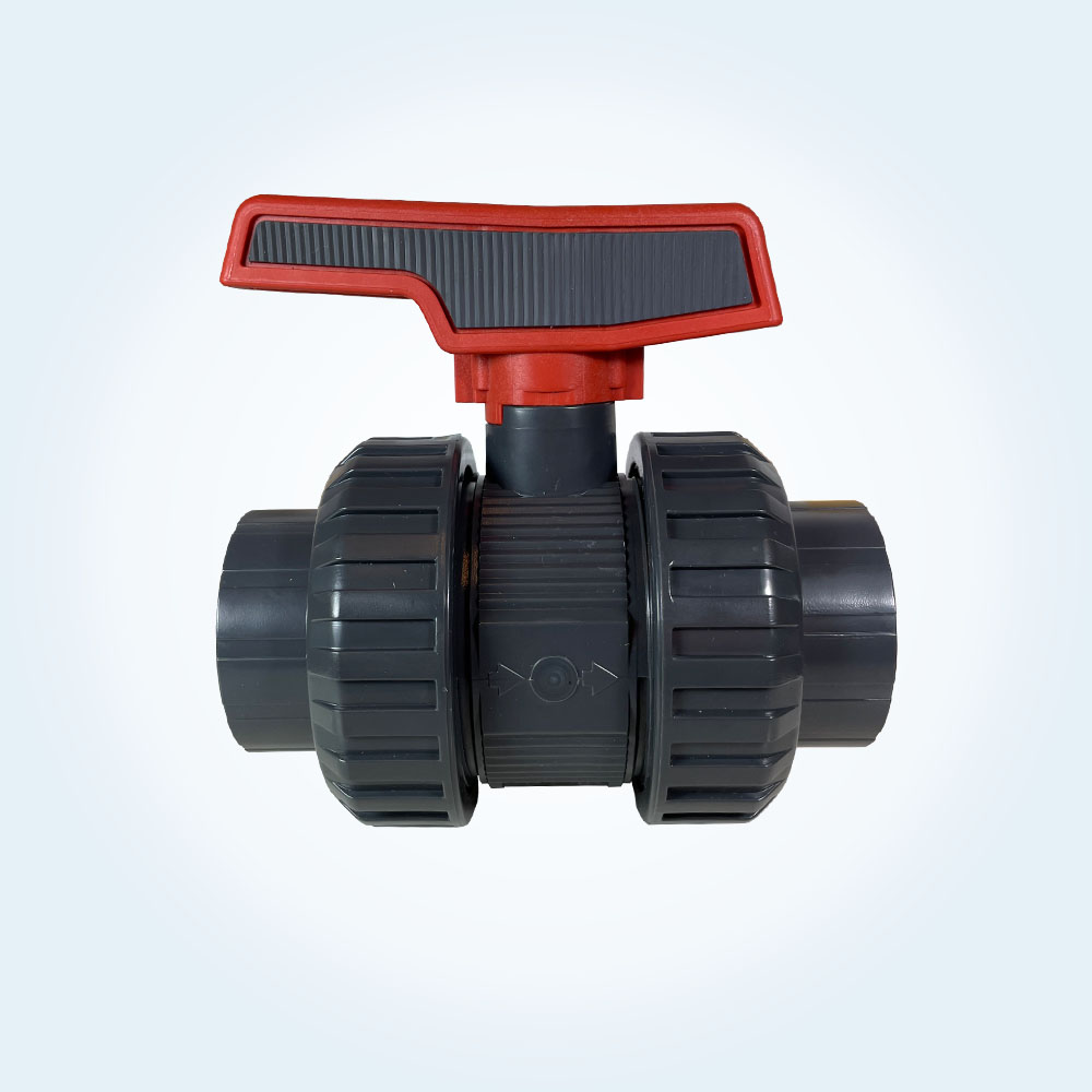 Kulventil i PVC för limning, 2-vägs, 50 mm