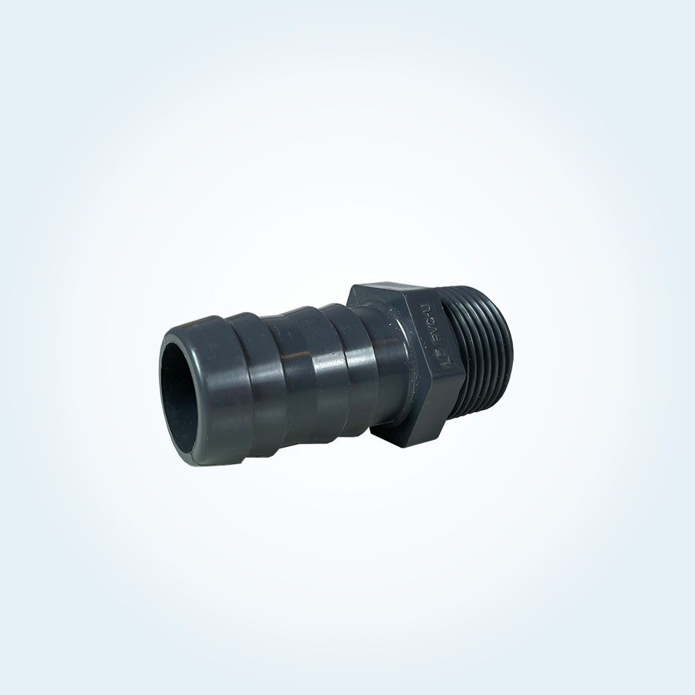 Tryckrör i PVC slangnippel 1 tum (utvändig) x 30 mm