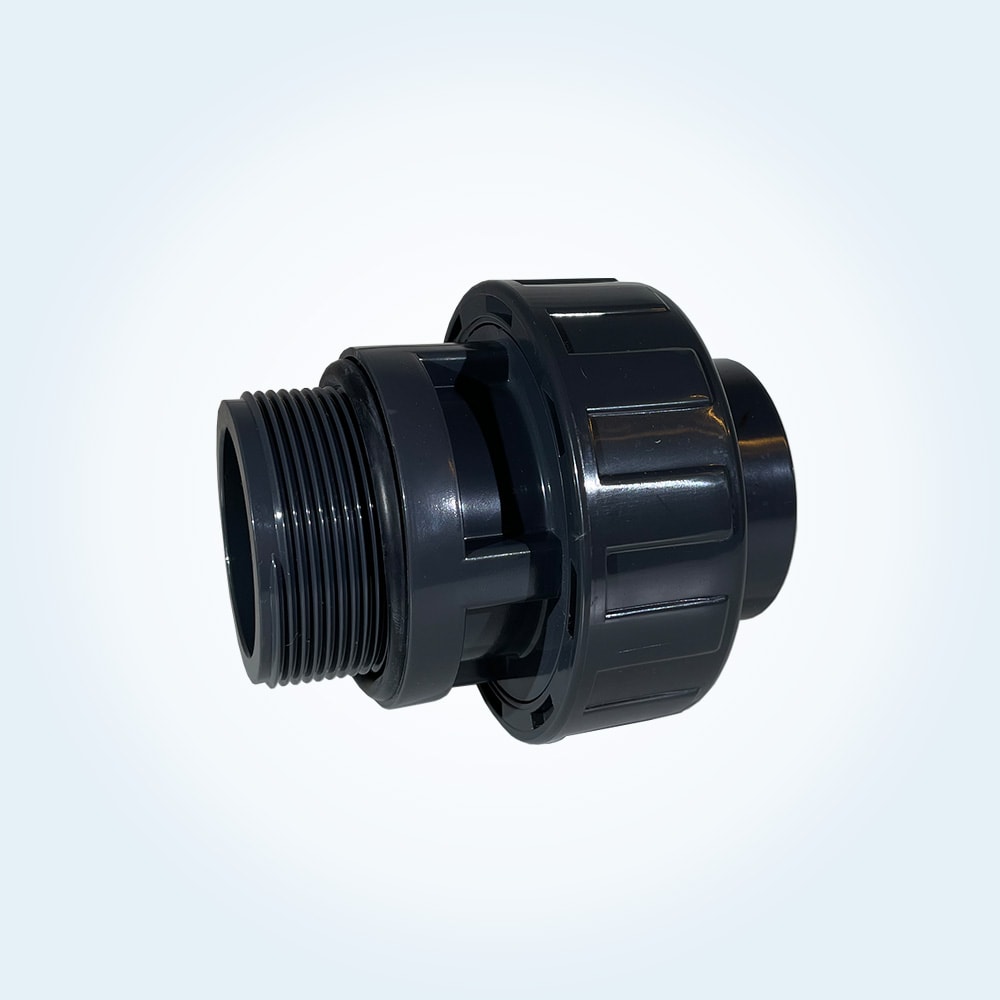 Tryckrör unionkoppling i PVC, 50 mm x 2 tum